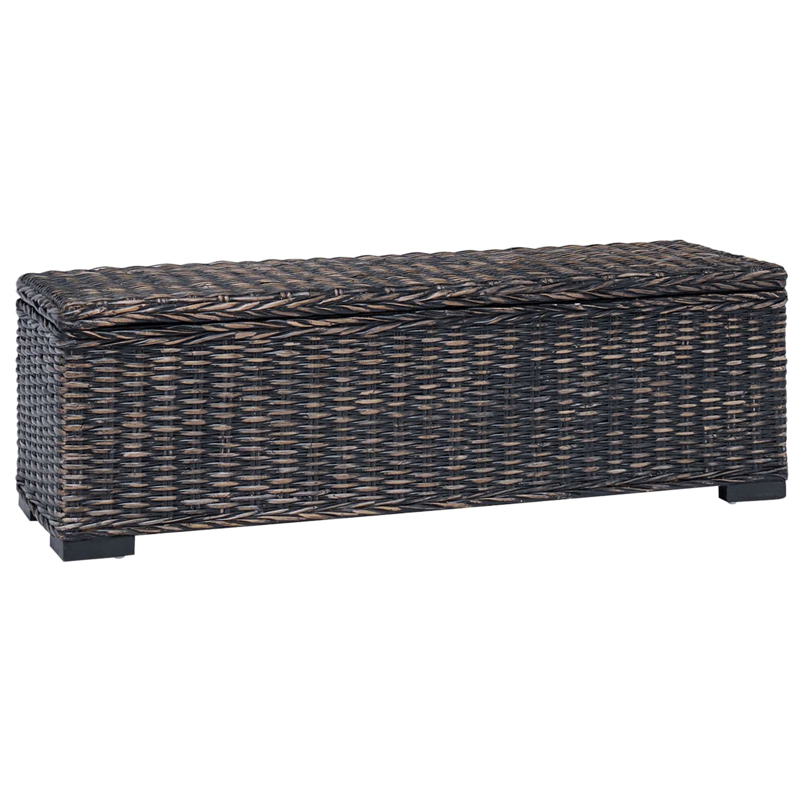 Kutija za spremanje s pohranom Crna 110 x 35 x 45 cm