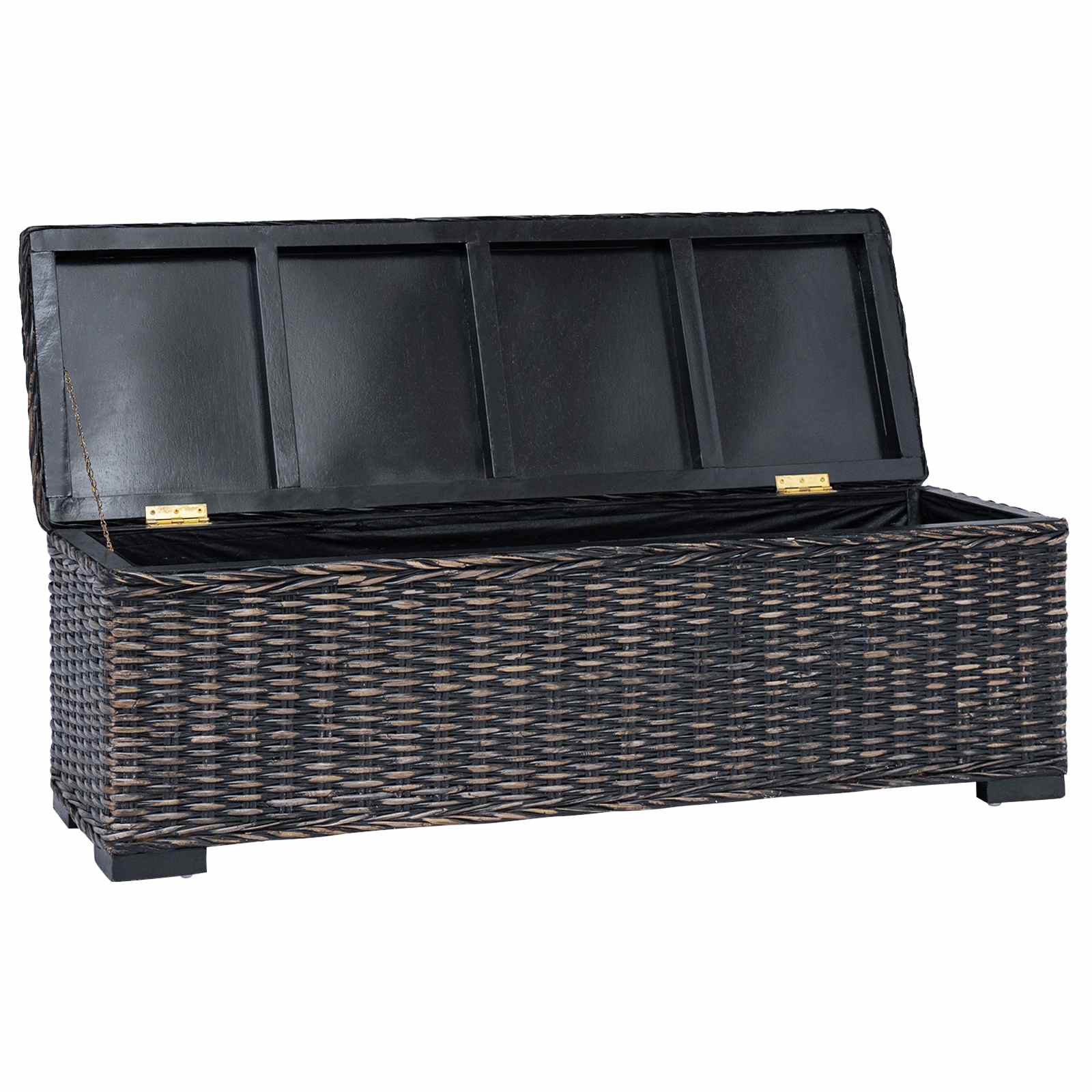 Kutija za spremanje s pohranom Crna 110 x 35 x 45 cm