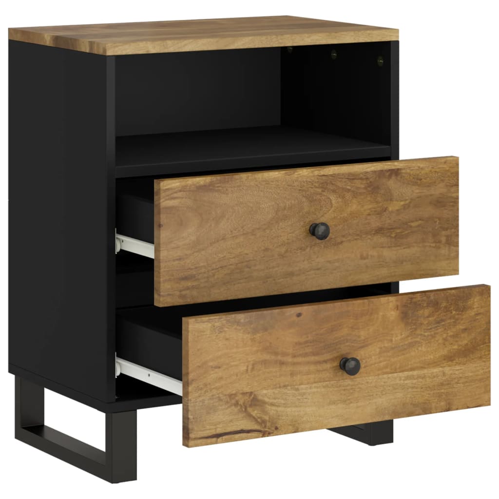 Noćni ormarić 50x33x62 masivno drvo bagrema i konstruirano drvo