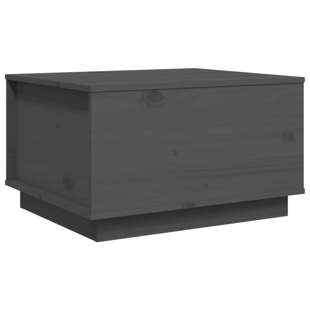 Stolić za kavu sivi 60 x 50 x 35 cm od masivne borovine