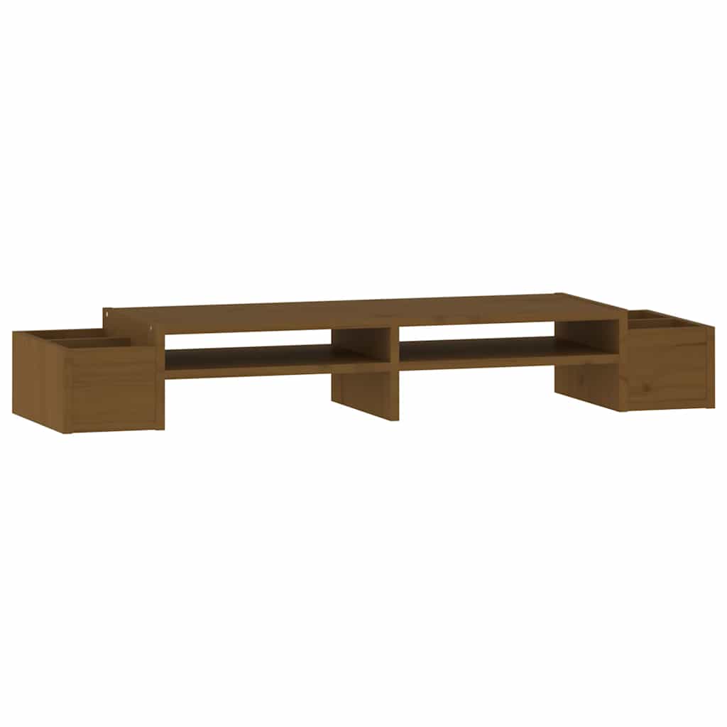 Stalak za monitor boja meda 100x27,5x15 cm od masivne borovine