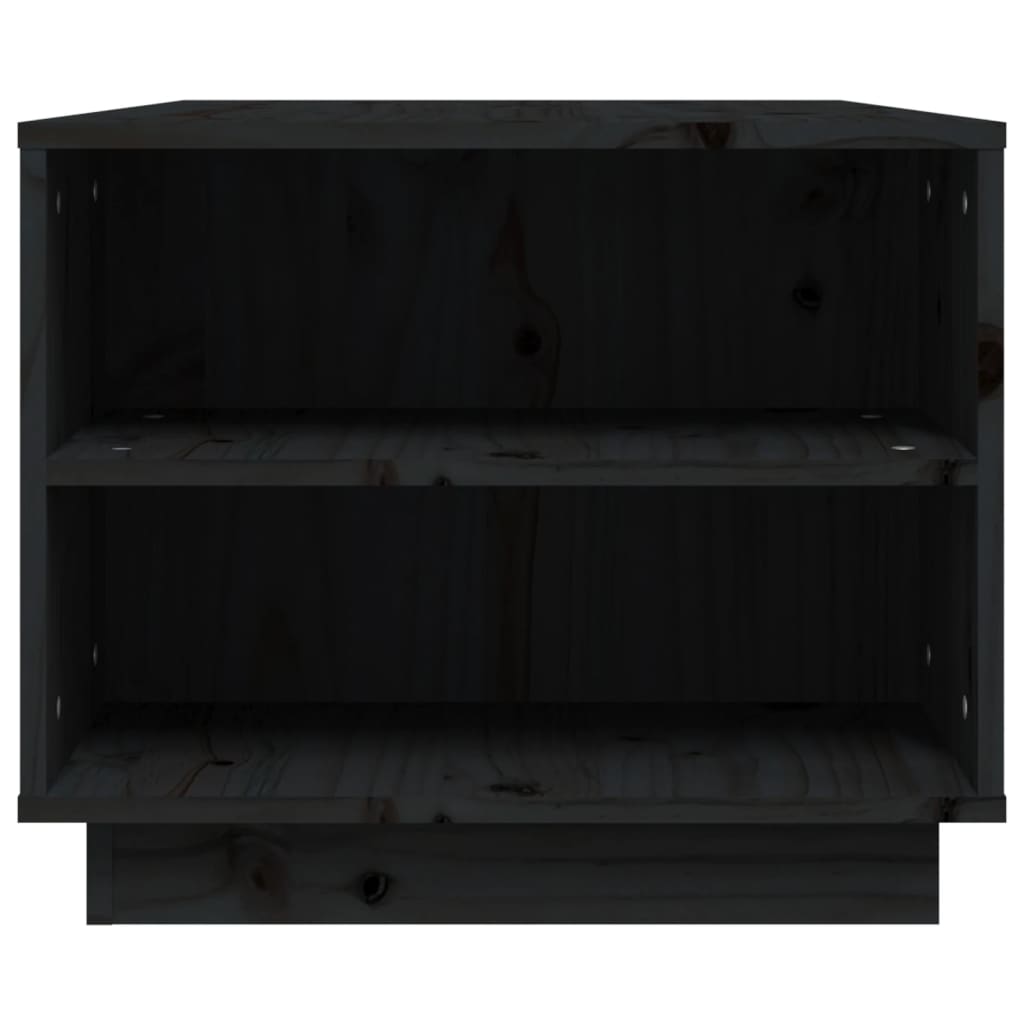 Stolić za kavu crni 90x49x40,5 cm od masivne borovine