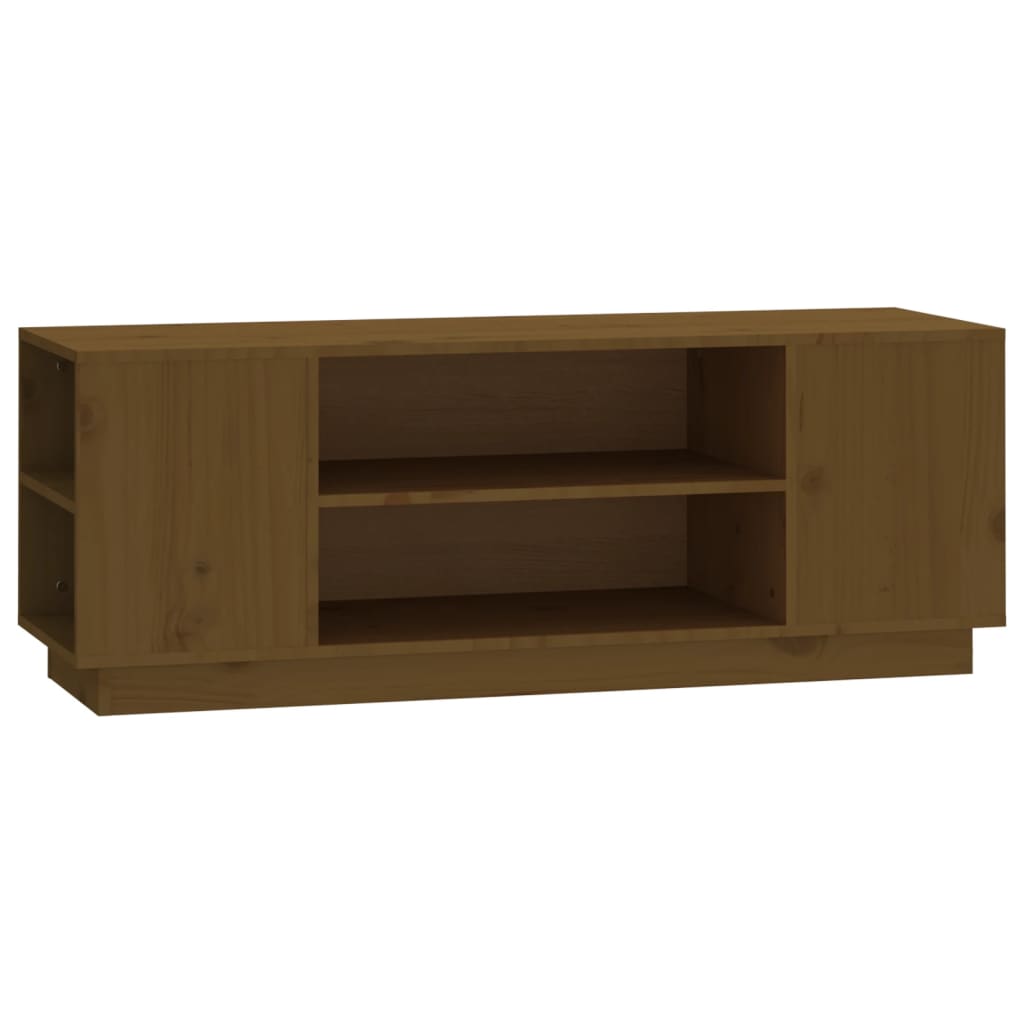 TV ormarić smeđa boja meda 110 x 35 x 40,5 cm masivna borovina