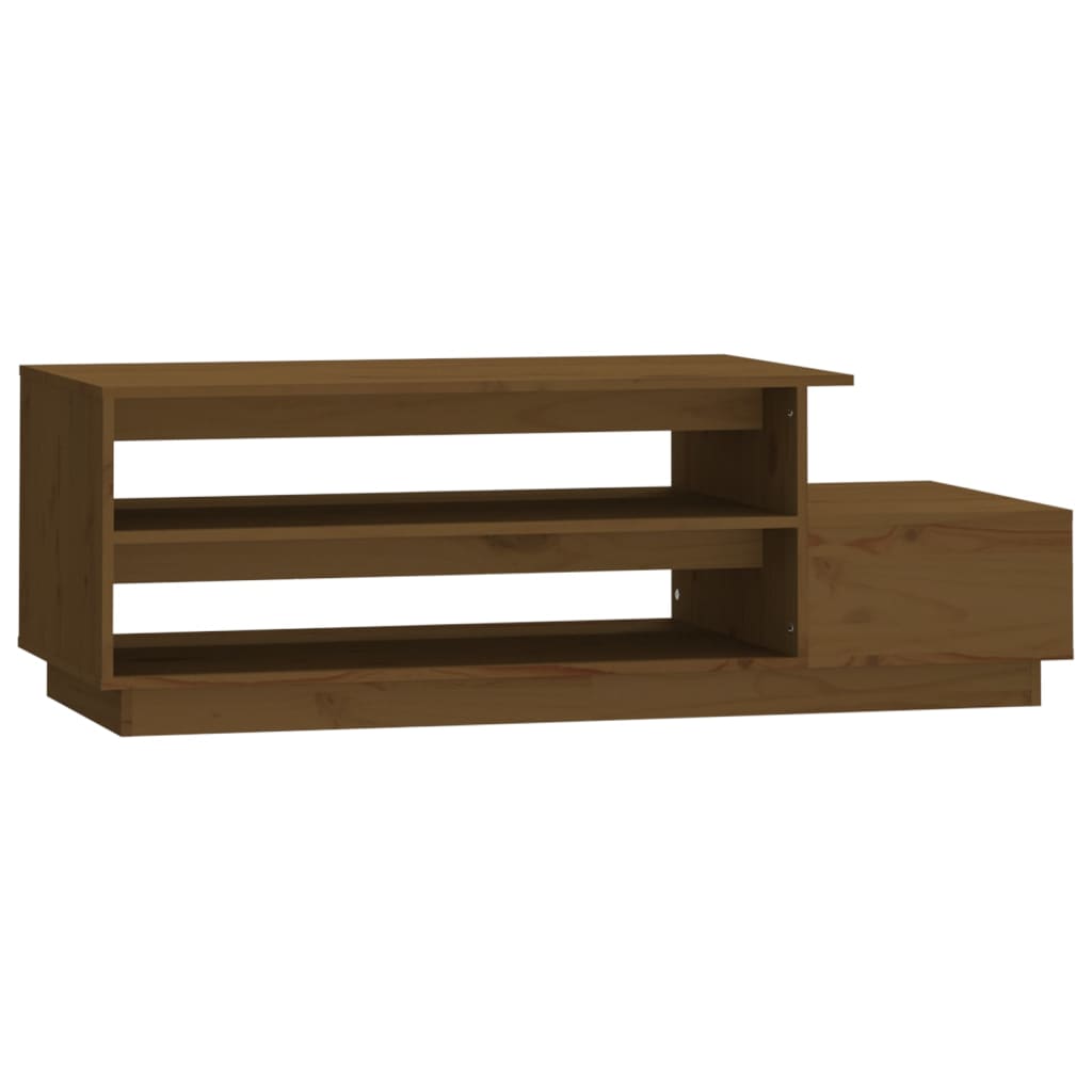 Stolić za kavu boja meda 120 x 50 x 40,5 cm od masivne borovine