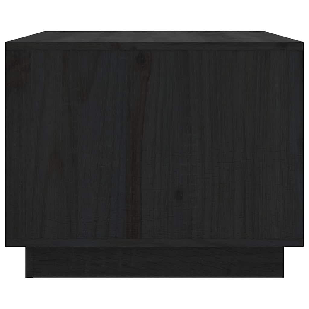 Stolić za kavu crni 80x50x40 cm od masivne borovine