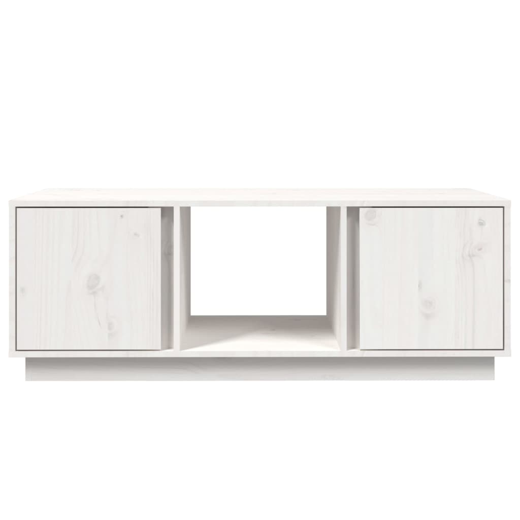 Stolić za kavu bijeli 110x50x40 cm od masivne borovine
