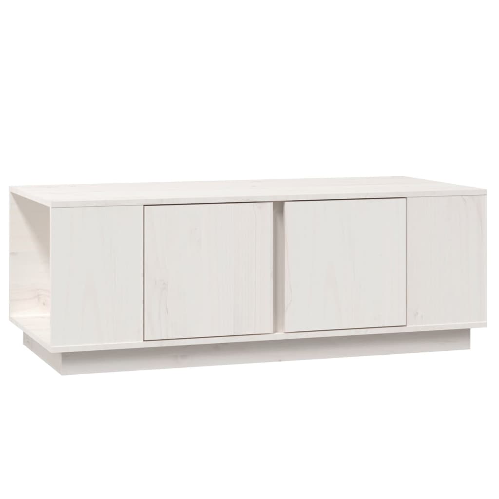 Stolić za kavu bijeli 110x50x40 cm od masivne borovine