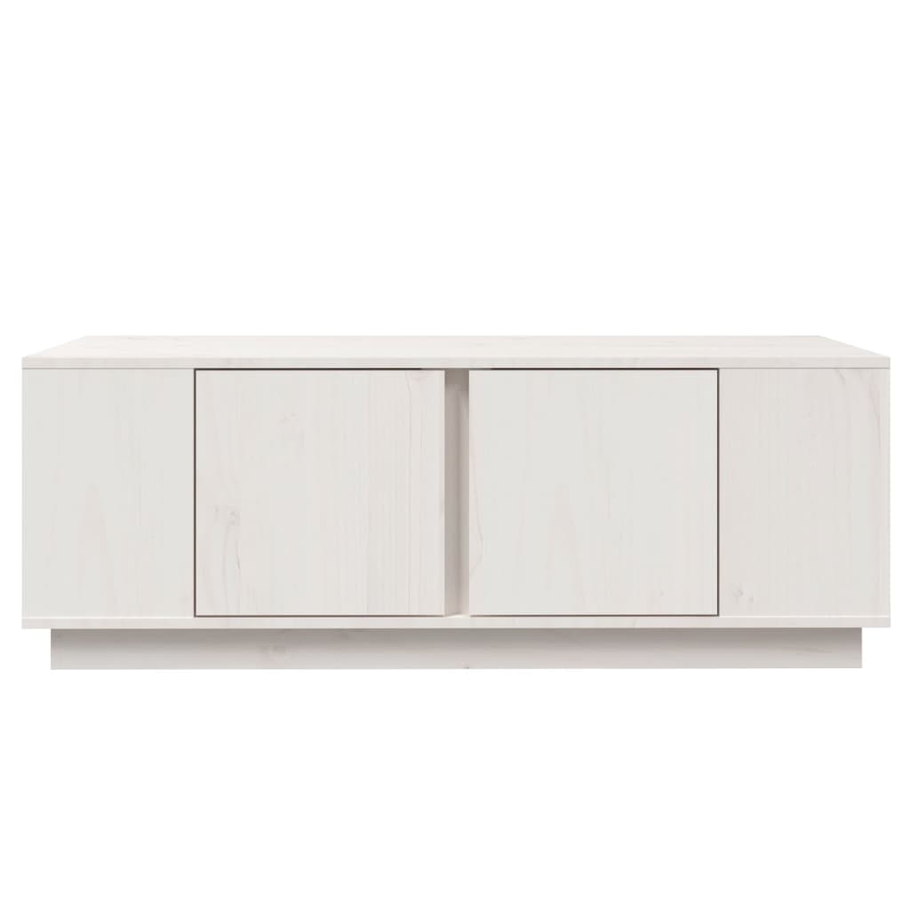 Stolić za kavu bijeli 110x50x40 cm od masivne borovine