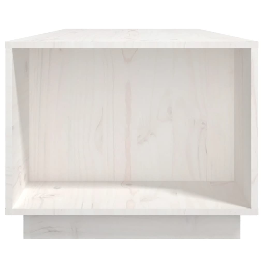 Stolić za kavu bijeli 110x50x40 cm od masivne borovine