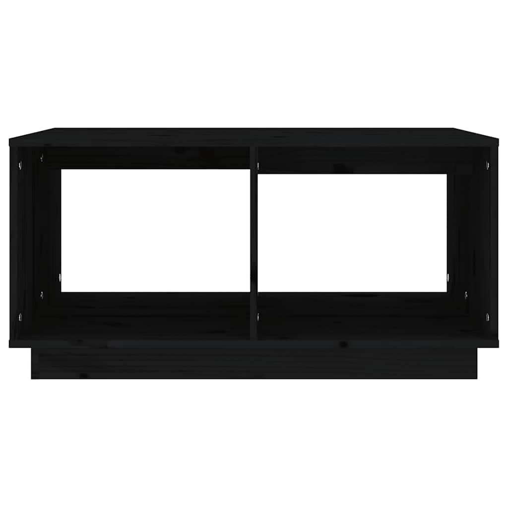 Stolić za kavu crni 80x50x40 cm od masivne borovine
