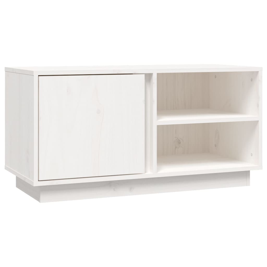 TV ormarić bijeli 80 x 35 x 40,5 cm od masivne borovine