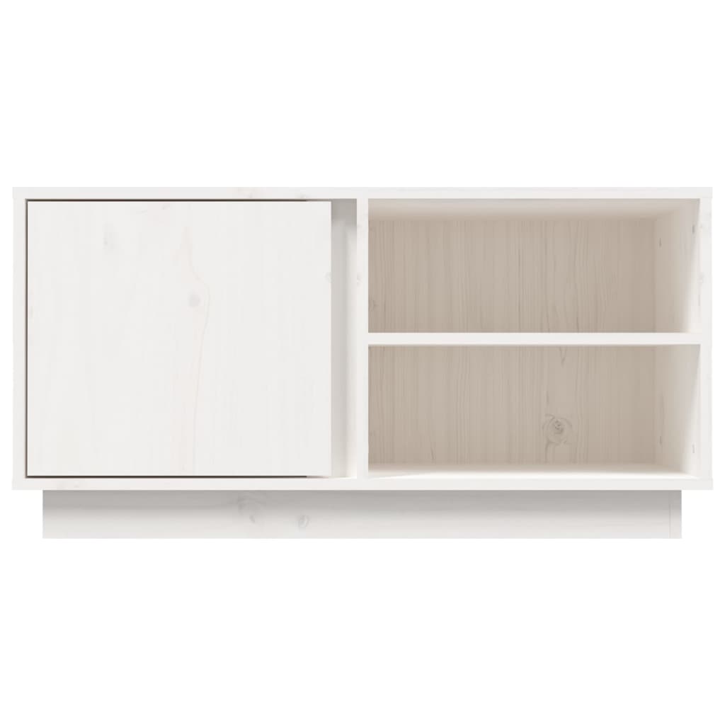 TV ormarić bijeli 80 x 35 x 40,5 cm od masivne borovine