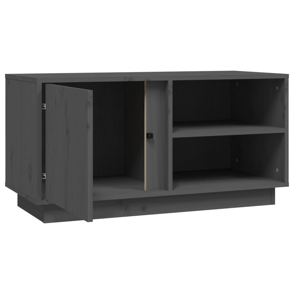 TV ormarić sivi 80 x 35 x 40,5 cm od masivne borovine
