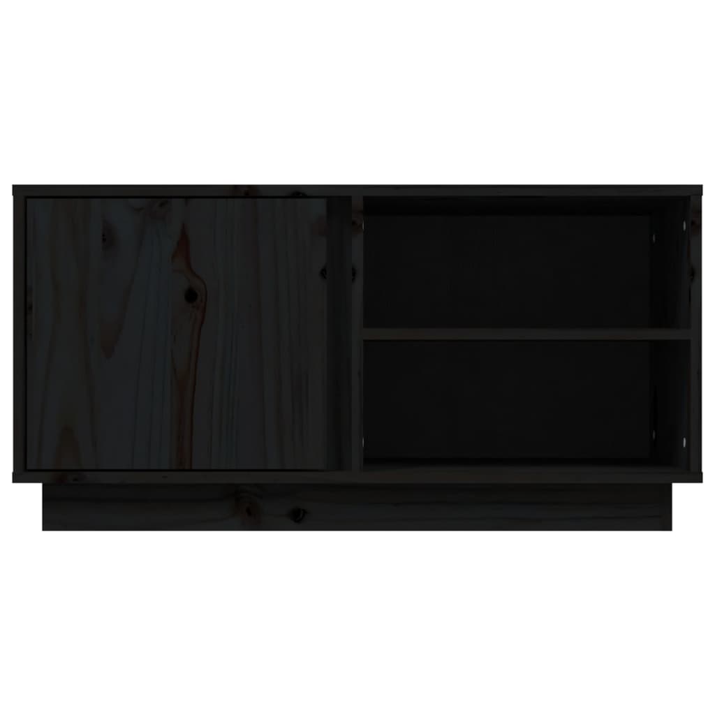 TV ormarić Crna 80 x 35 x 40,5 cm od masivne borovine