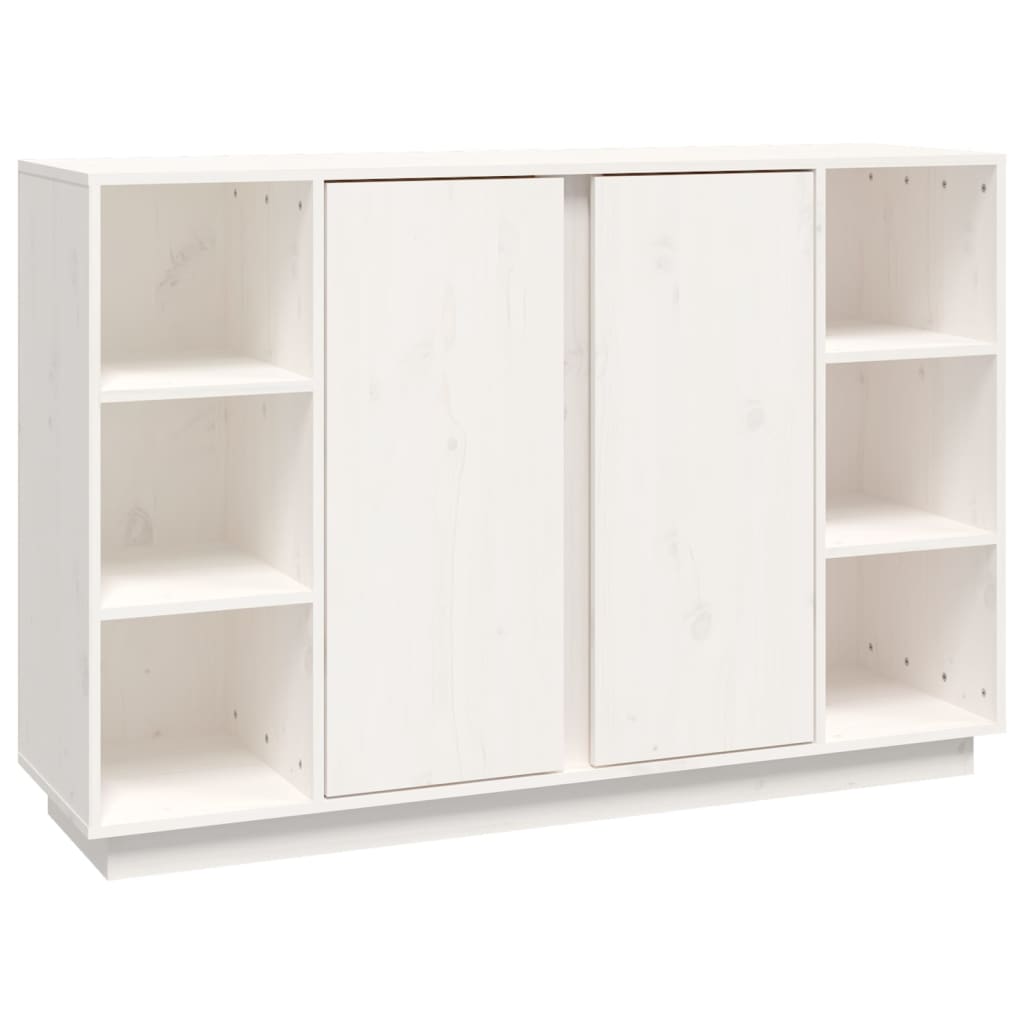 Komoda bijela 120 x 35 x 80 cm od masivne borovine