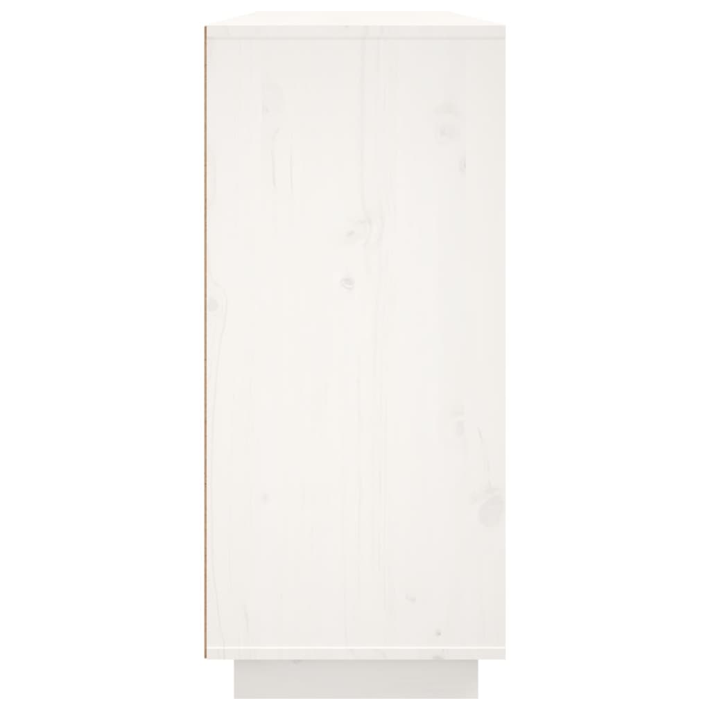Komoda bijela 120 x 35 x 80 cm od masivne borovine