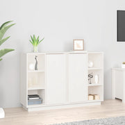Komoda bijela 120 x 35 x 80 cm od masivne borovine