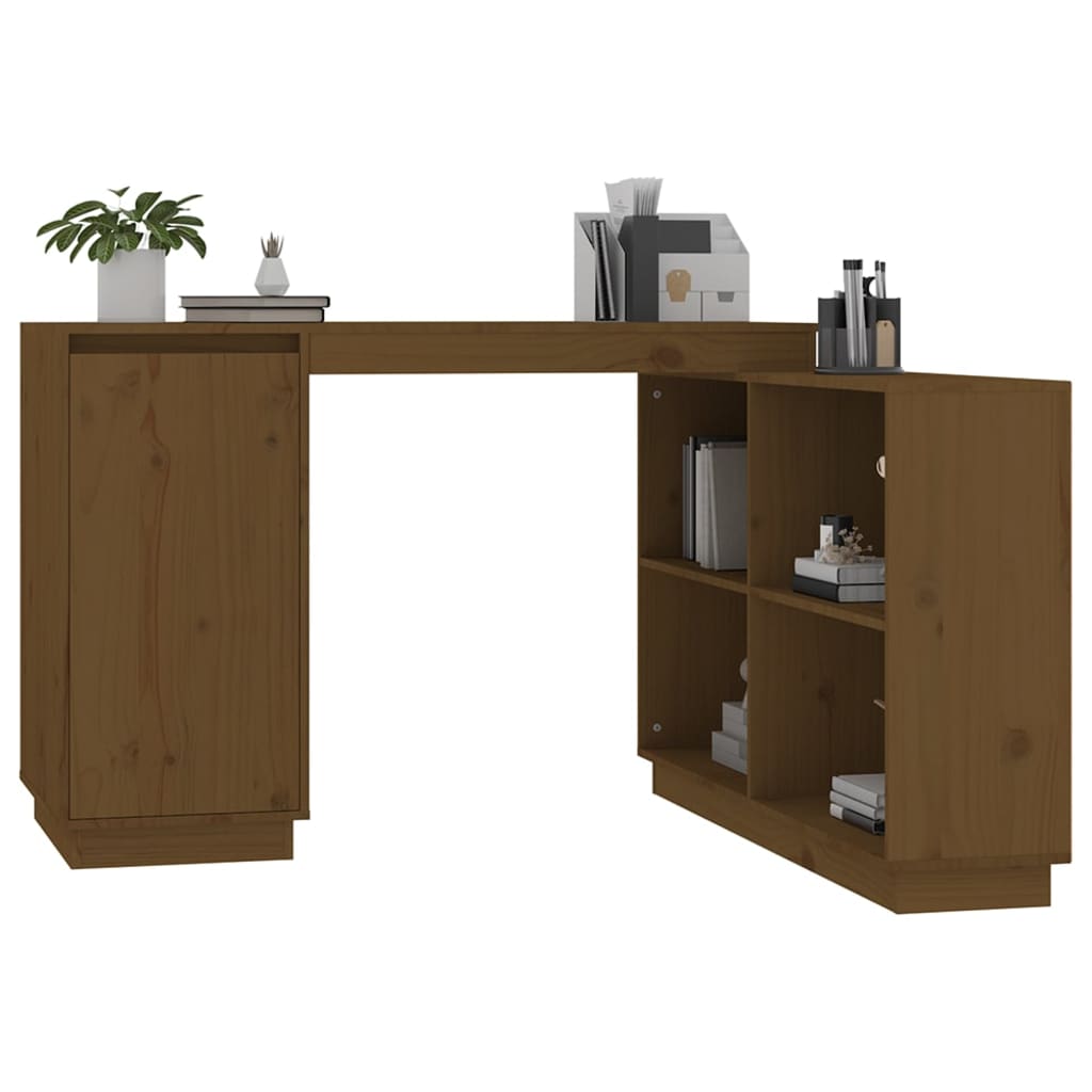 Radni stol smeđa boja meda 110 x 50 x 75 cm od masivne borovine
