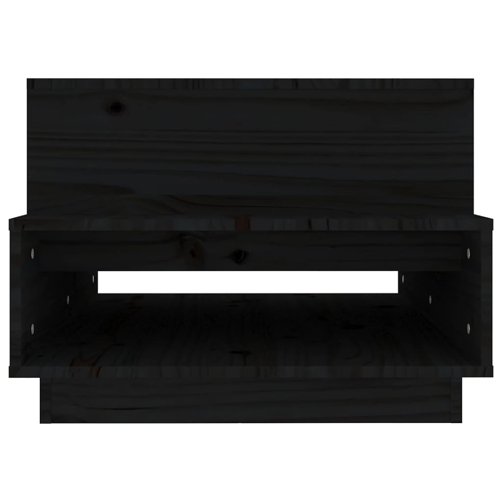 Stolić za kavu crni 80 x 55 x 40,5 cm od masivne borovine