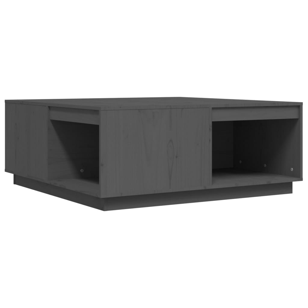 Stolić za kavu sivi 100 x 101 x 40,5 cm od masivne borovine