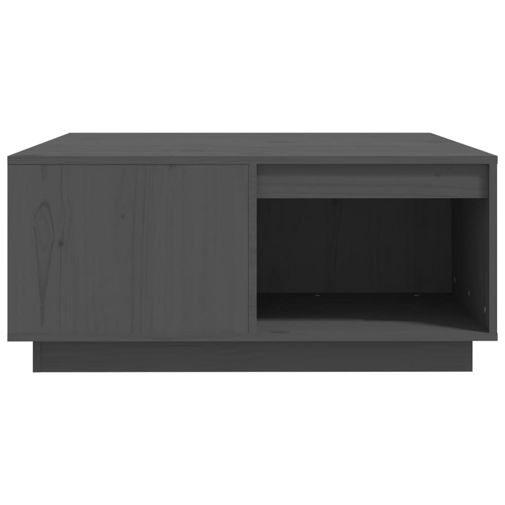 Stolić za kavu sivi 80x81x36,5 cm od masivne borovine