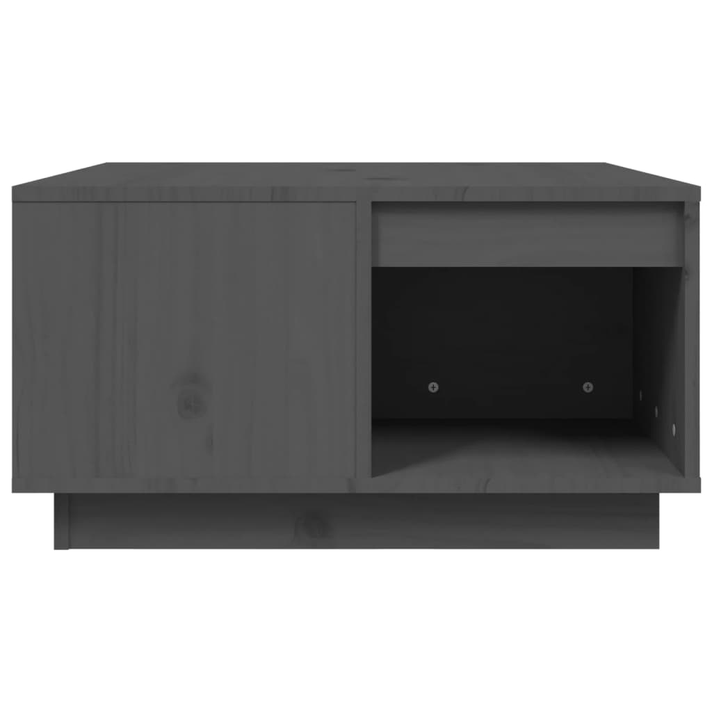 Stolić za kavu sivi 60 x 61 x 32,5 cm od masivne borovine