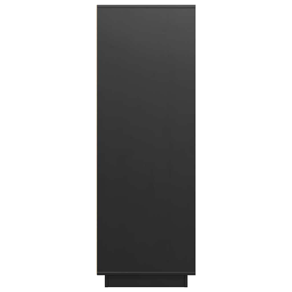 Visoka komoda crna 60 x 40 x 116,5 cm od masivne borovine