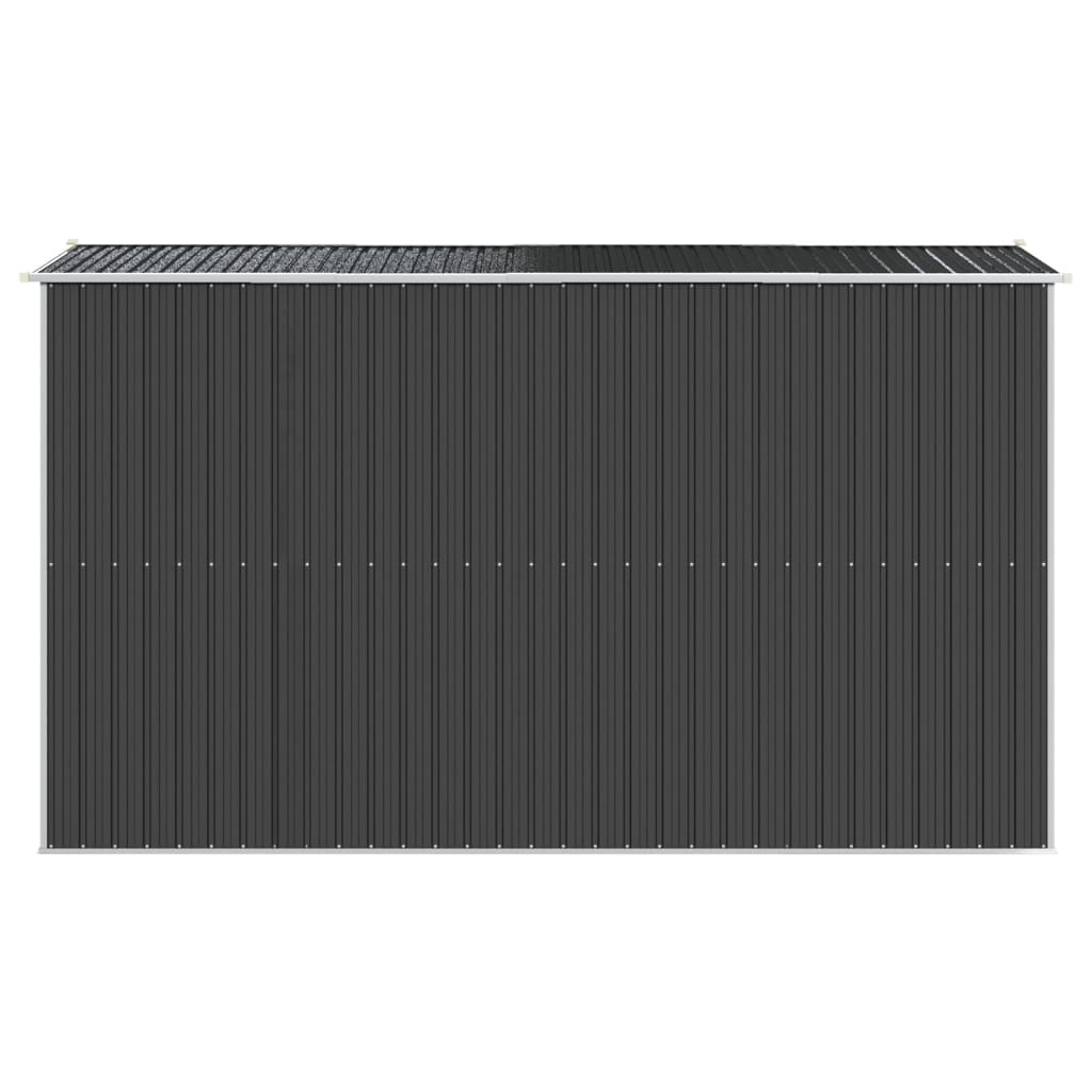 Vrtno spremište antracit 192 x 357 x 223 cm pocinčani čelik