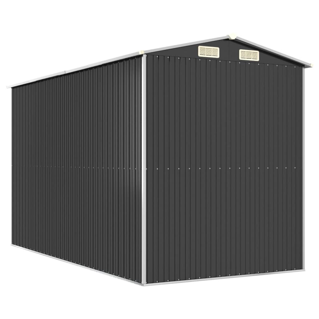 Vrtno spremište antracit 192 x 357 x 223 cm pocinčani čelik