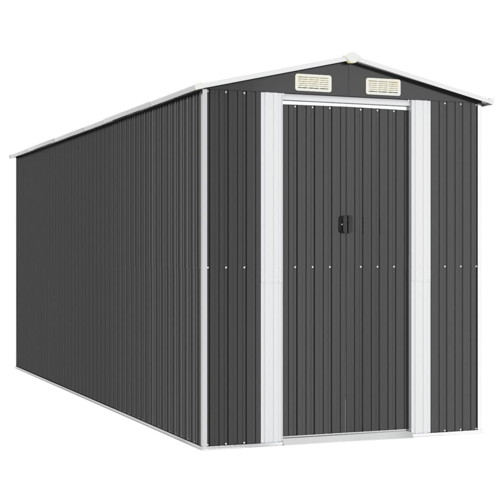Vrtno spremište antracit 192 x 523 x 223 cm pocinčani čelik