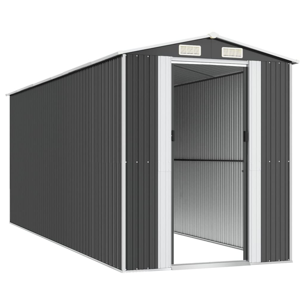 Vrtno spremište antracit 192 x 523 x 223 cm pocinčani čelik