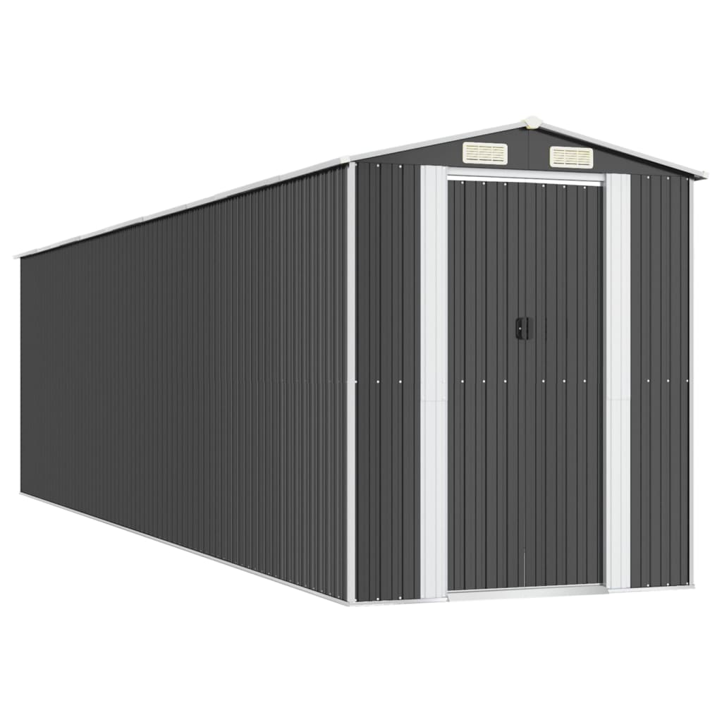 Vrtno spremište antracit 192x772x223 cm pocinčani čelik