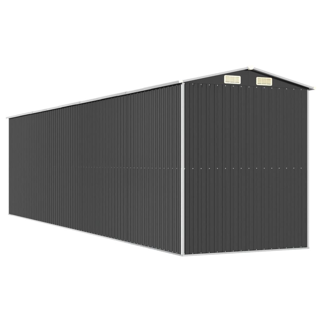 Vrtno spremište antracit 192x772x223 cm pocinčani čelik