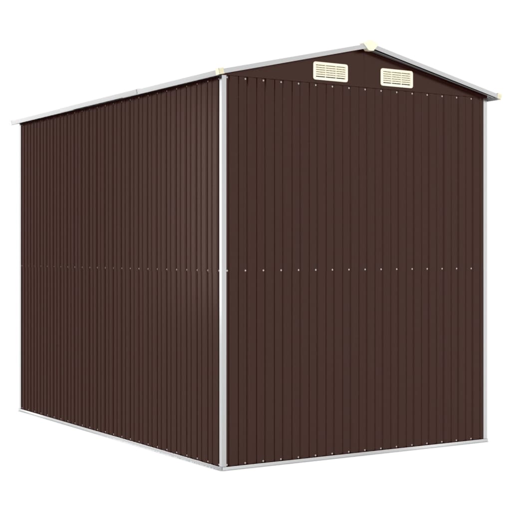 Vrtno spremište tamnosmeđe 192x274x223 cm pocinčani čelik