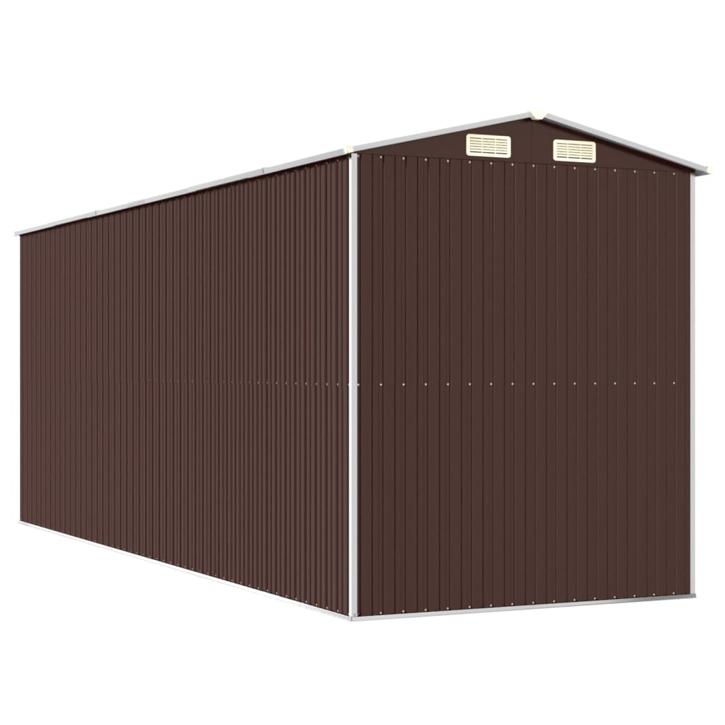 Vrtno spremište tamnosmeđe 192x523x223 cm pocinčani čelik