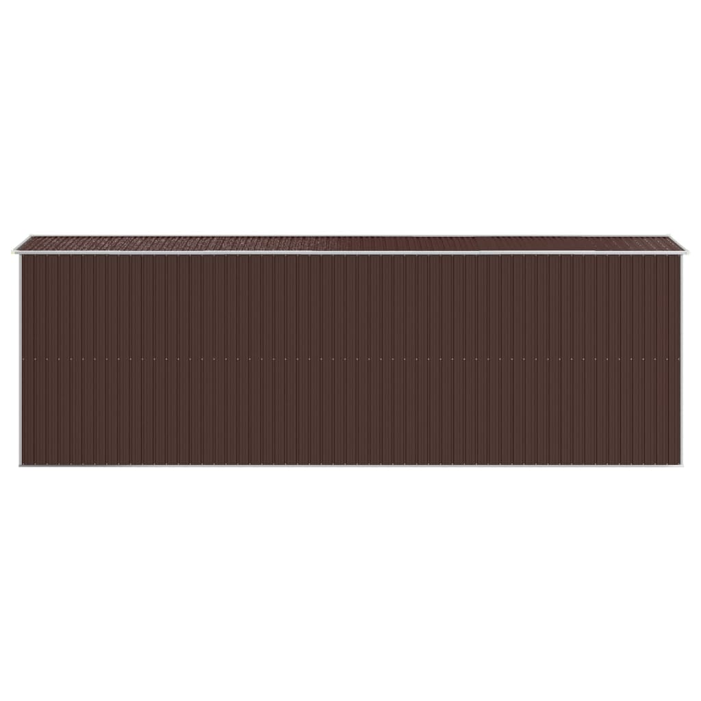 Vrtno spremište tamnosmeđe 192x606x223 cm pocinčani čelik