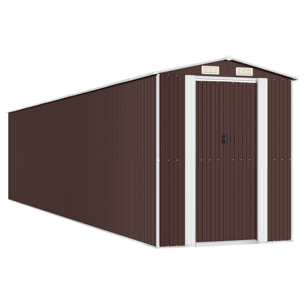Vrtno spremište tamnosmeđe 192 x 938 x 223 cm pocinčani čelik