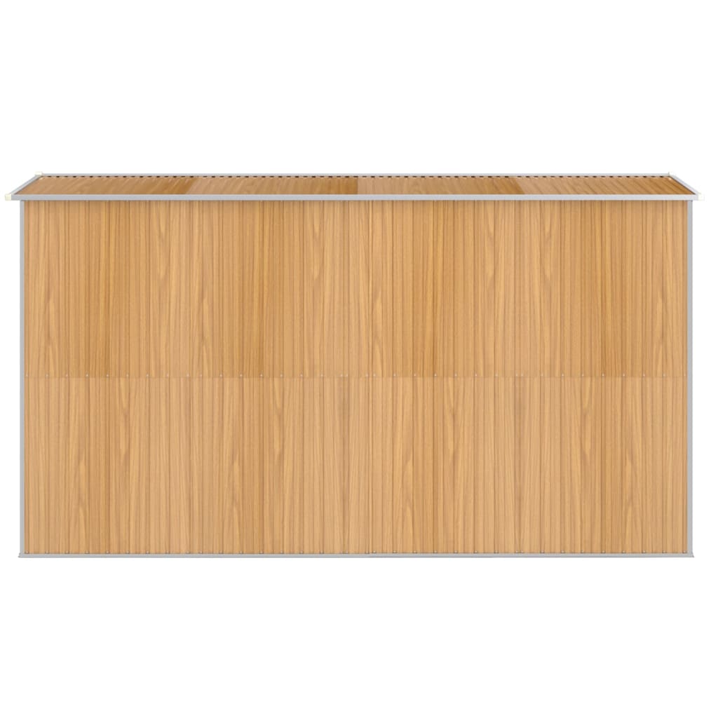 Vrtno spremište svjetlosmeđe 192x357x223 cm pocinčani čelik