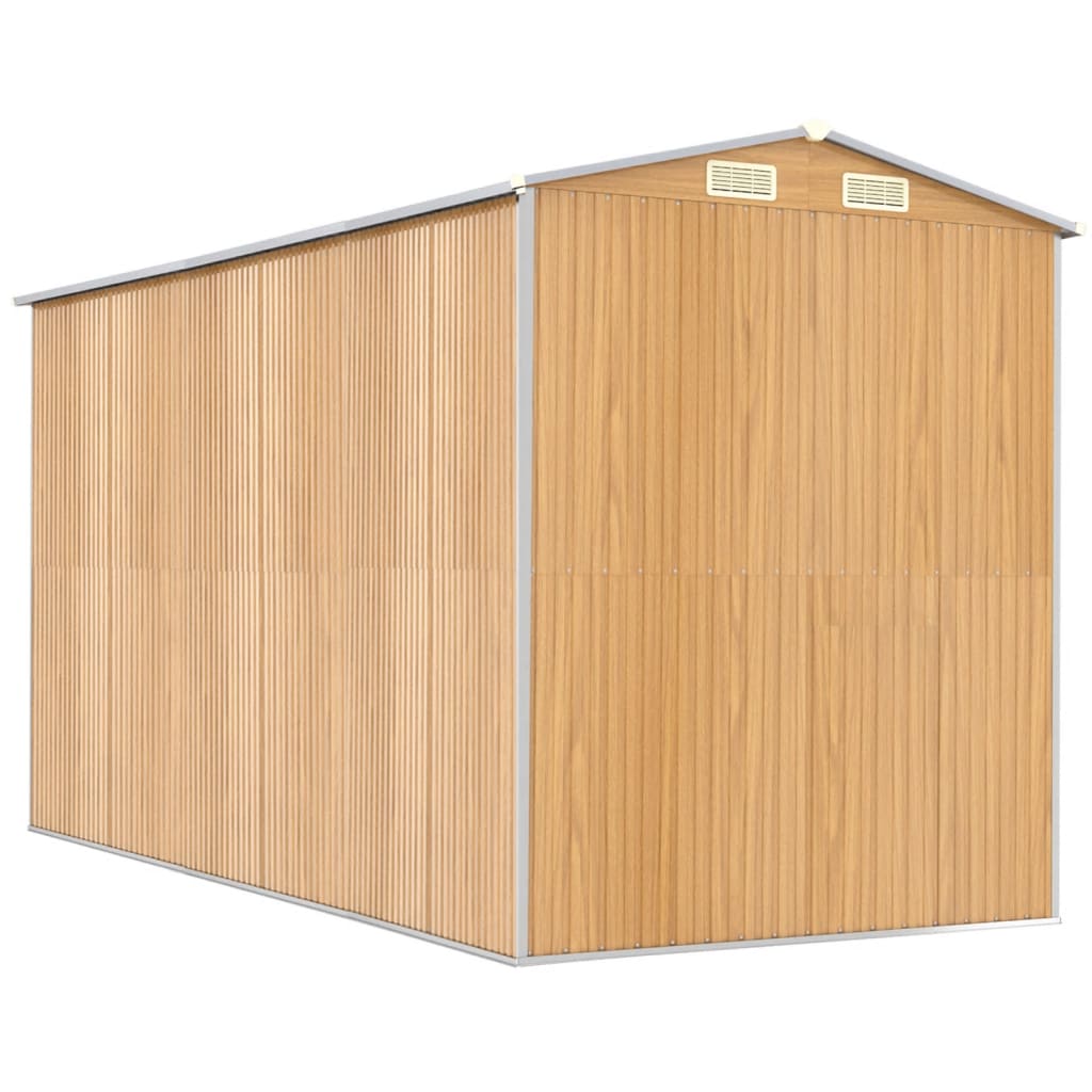 Vrtno spremište svjetlosmeđe 192x357x223 cm pocinčani čelik