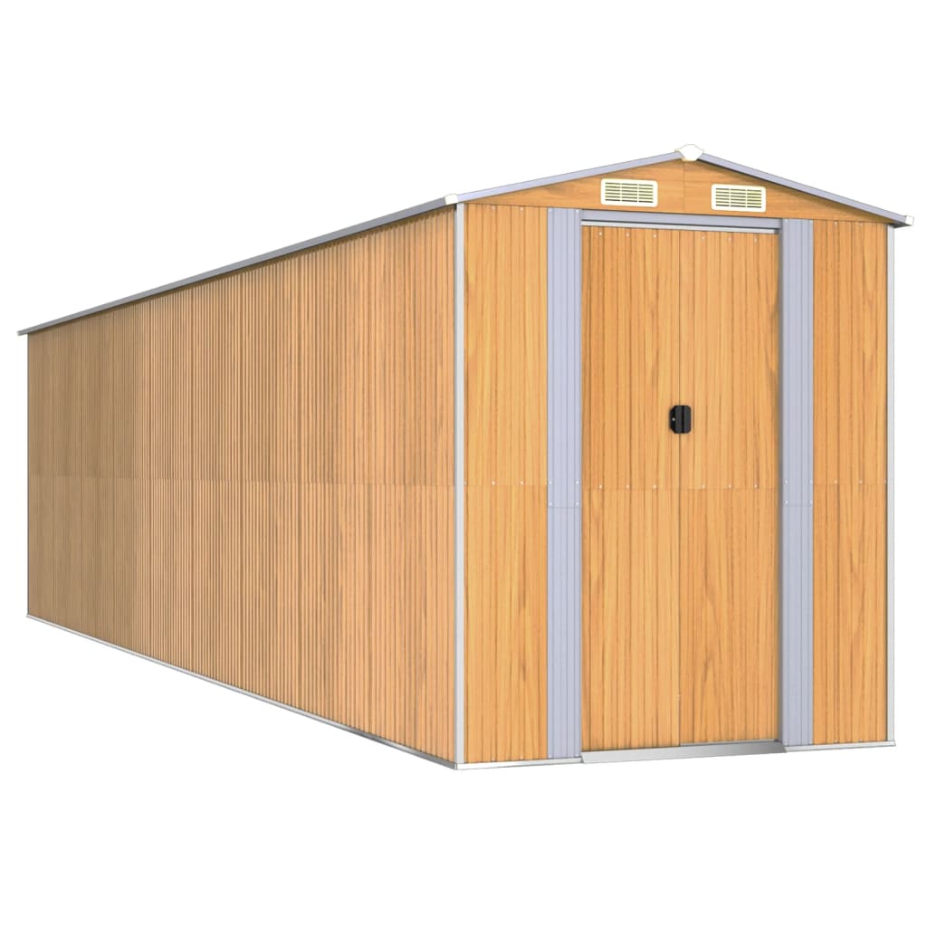 Vrtno spremište svjetlosmeđe 192x772x223 cm pocinčani čelik