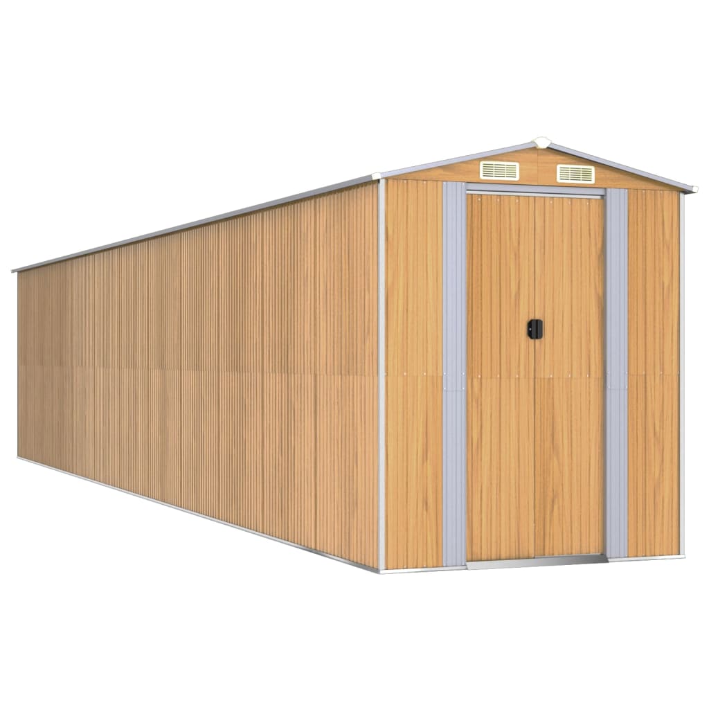 Vrtno spremište svjetlosmeđe 192x938x223 cm pocinčani čelik