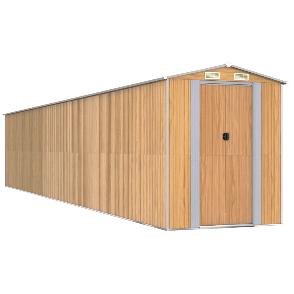 Vrtno spremište svjetlosmeđe 192x1021x223 cm pocinčani čelik