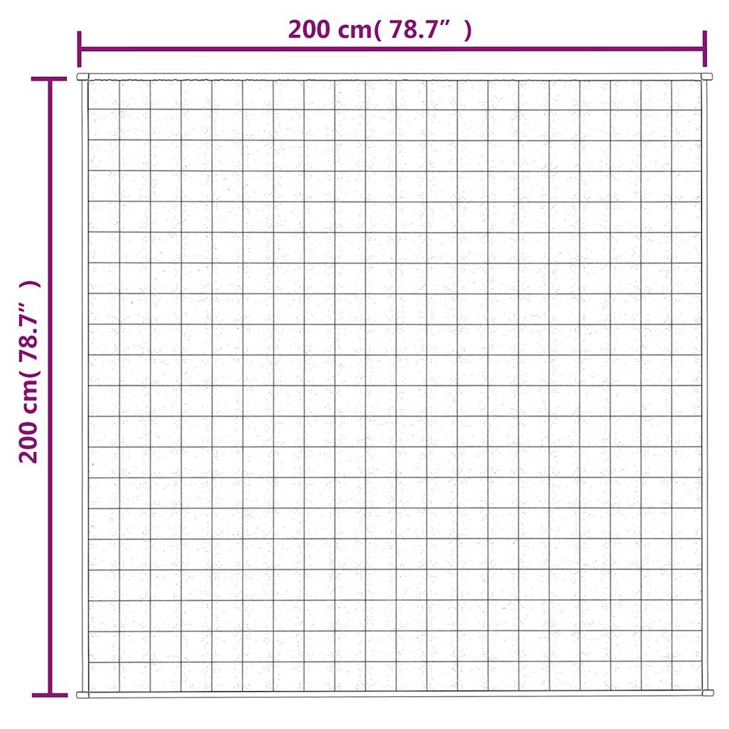 Teška deka siva 200x200 cm 13 kg od tkanine