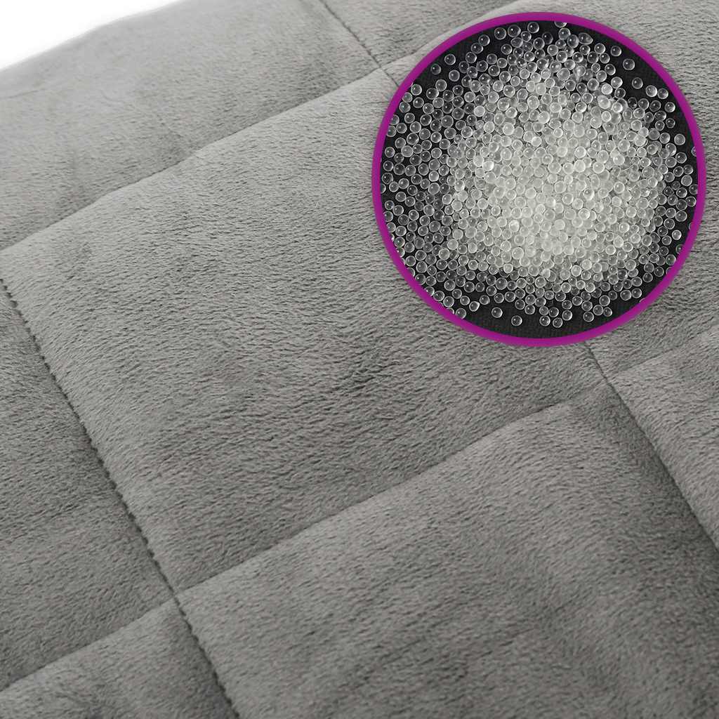 Teška deka siva 200x225 cm 9 kg od tkanine