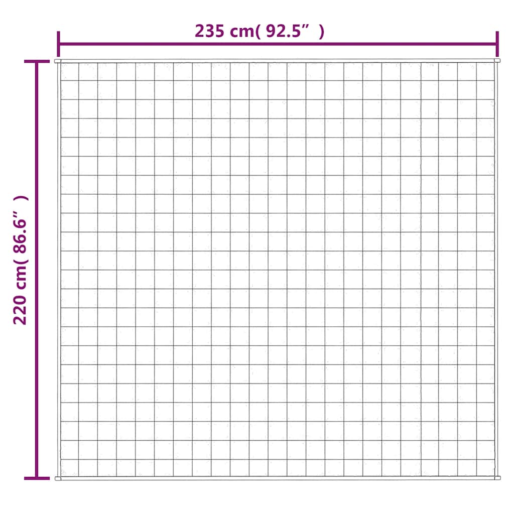 Teška deka plava 220x235 cm 15 kg od tkanine