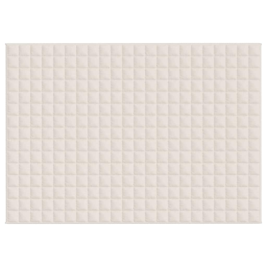 Teška deka svijetla krem 155x220 cm 7 kg od tkanine