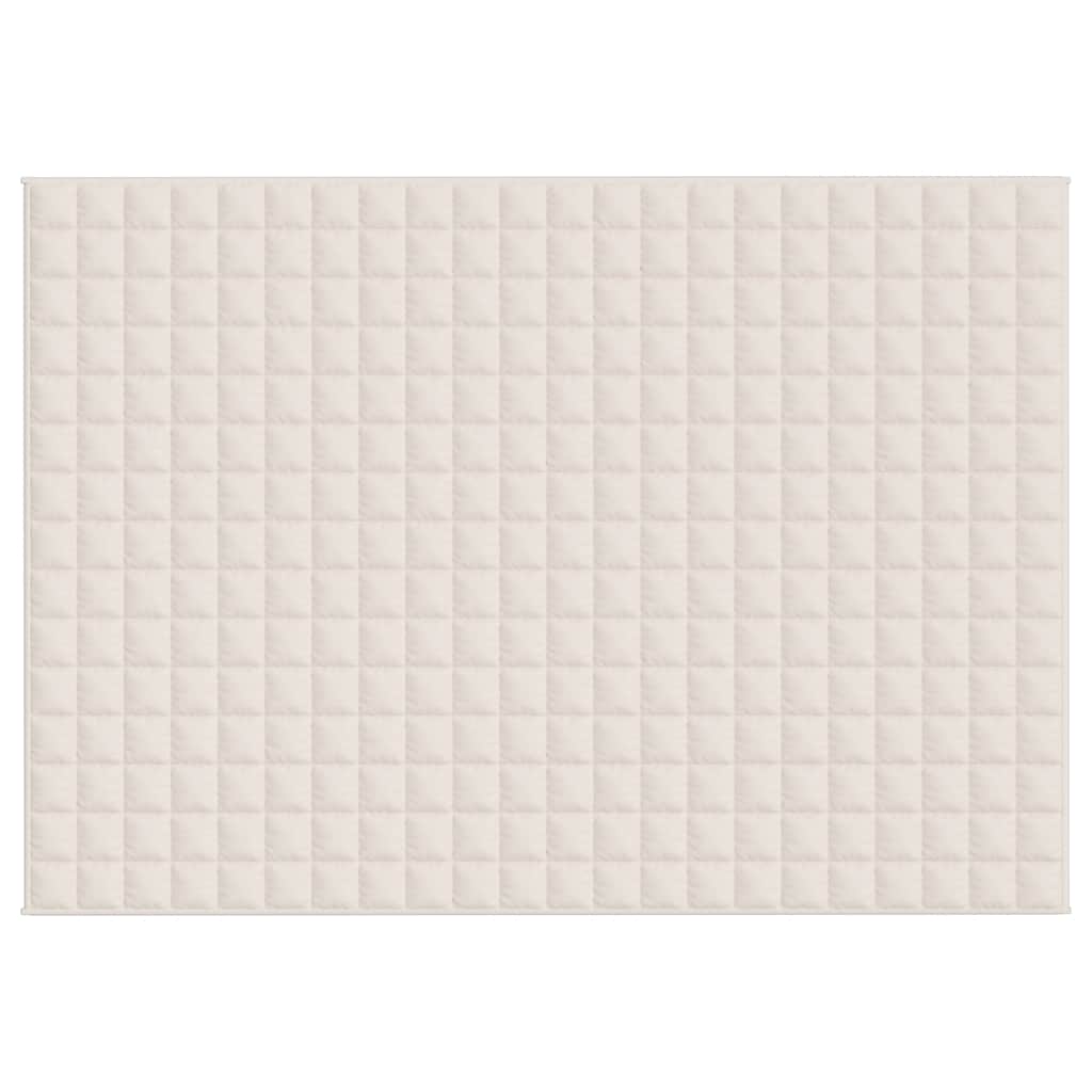 Teška deka svijetla krem 155x220 cm 11 kg od tkanine