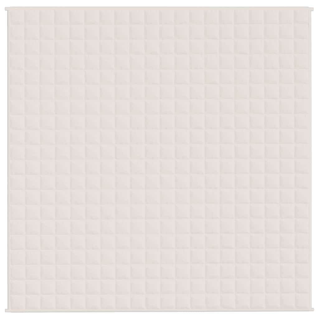 Teška deka svijetla krem 200x200 cm 9 kg od tkanine