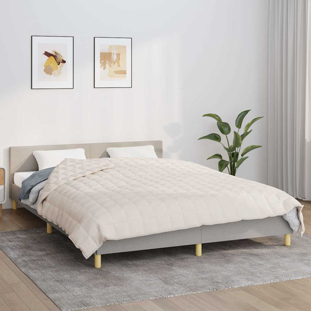 Teška deka svijetla krem 200x225 cm 13 kg od tkanine
