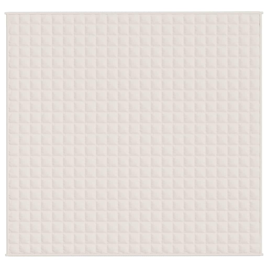 Teška deka svijetla krem 220x235 cm 11 kg od tkanine